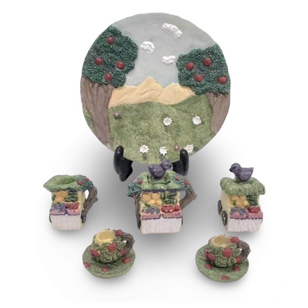 1995 Young Miniature Tea Set “Summer Garden”